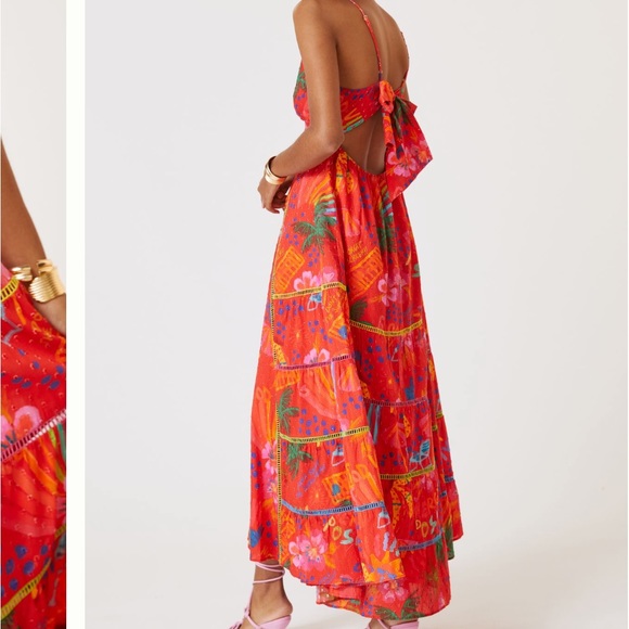Farm rio printed sleeveless maxi dress - Picture 4 of 16